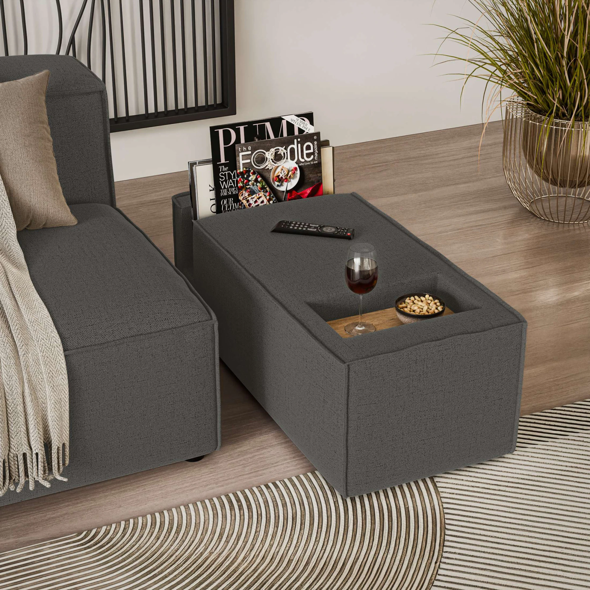 INOSIGN Sofaelement »HAILY Tisch für das Modulsofa, Maße B/T/H: 45/100/37 c günstig online kaufen