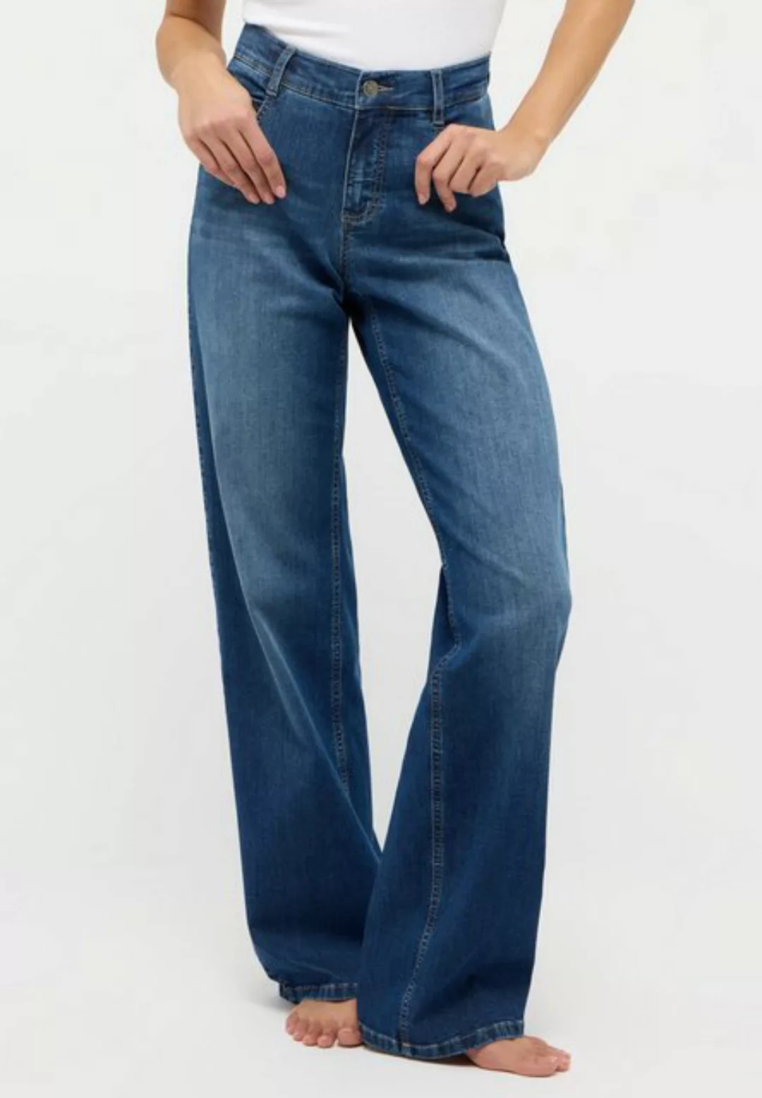 ANGELS 5-Pocket-Jeans Jeans Liz aus Organic Cotton mit Label-Applikationen günstig online kaufen