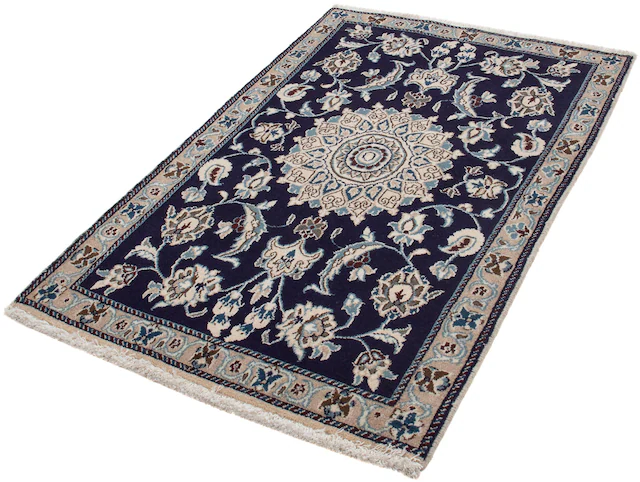 morgenland Orientteppich »Perser - Nain - 139 x 89 cm - dunkelblau«, rechte günstig online kaufen