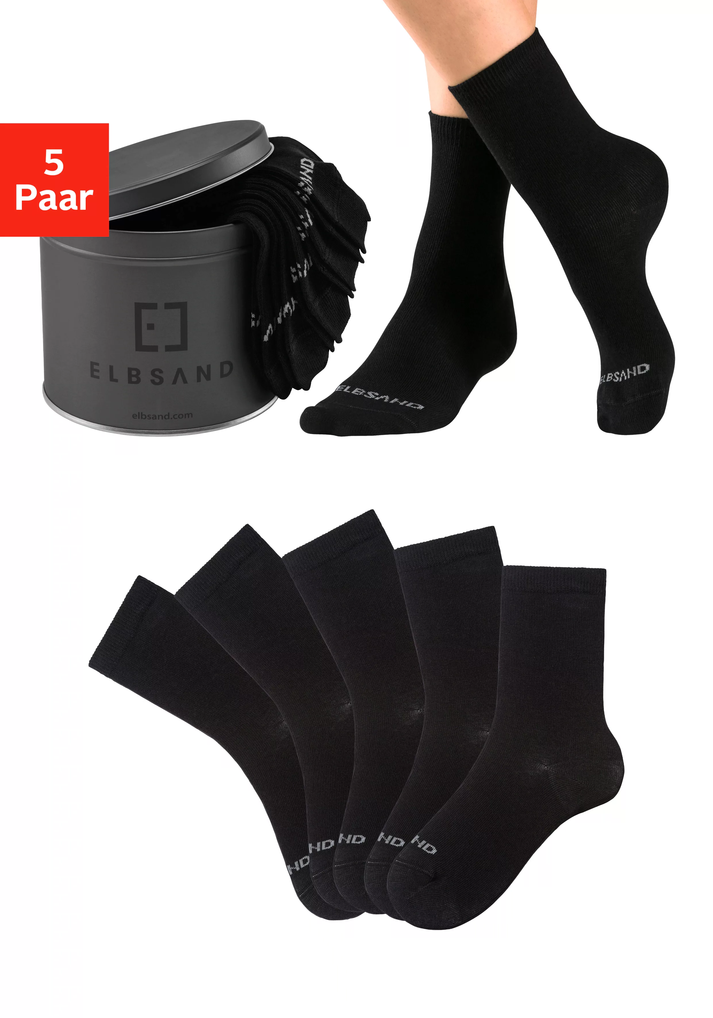 Elbsand Socken, (Dose, 5 Paar), verpackt in praktischer Metalldose günstig online kaufen