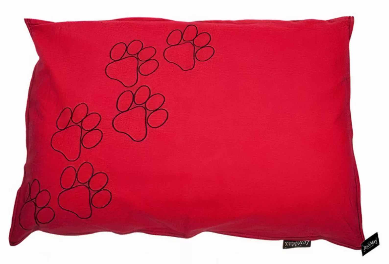 Kissenbezug Hund Happy Feet 70 X 100 Cm Baumwolle Rot günstig online kaufen