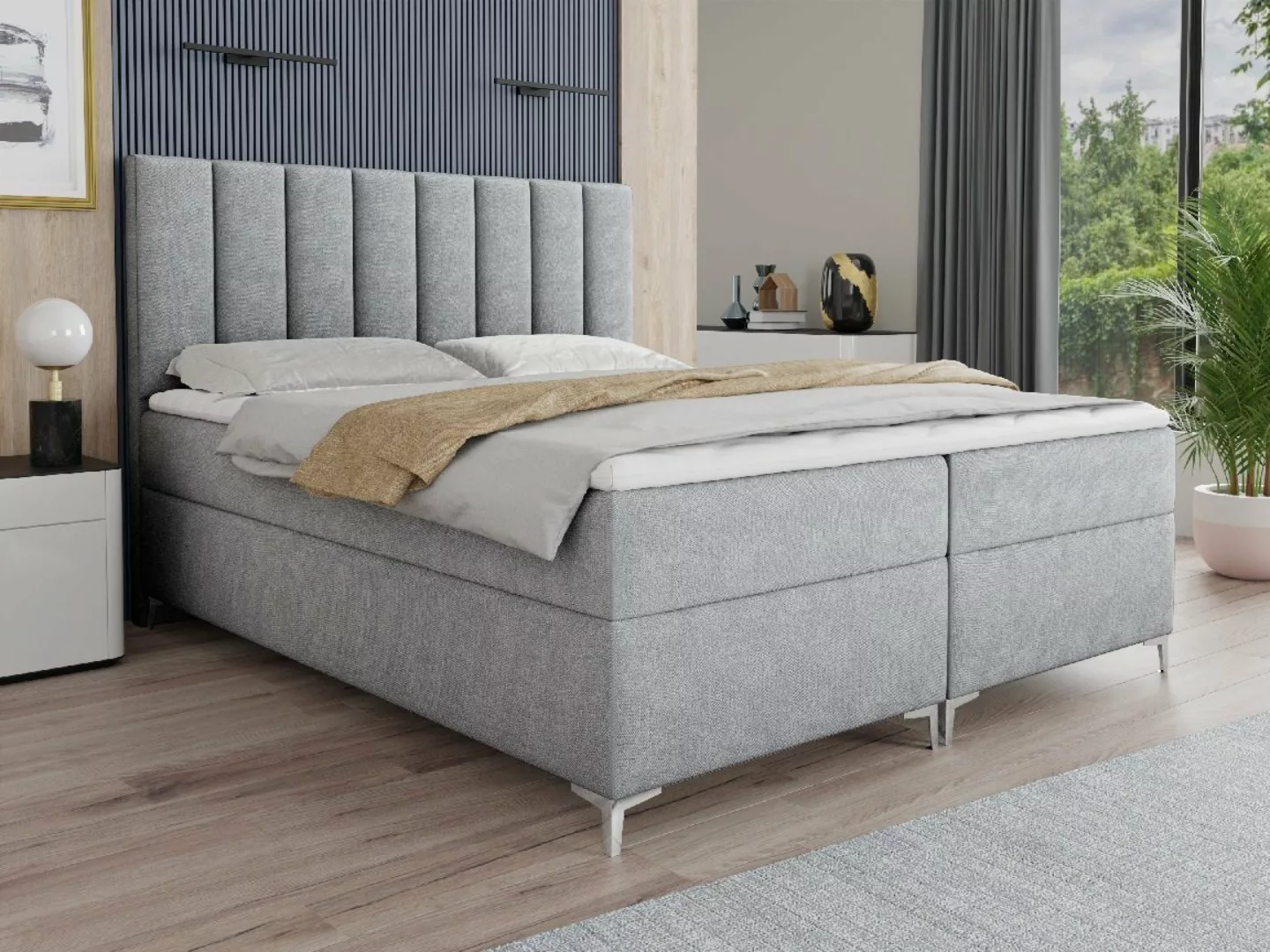 Deine Möbel 24 Boxspringbett Polsterbett Komplettbett DREAM inkl. Matratzen günstig online kaufen