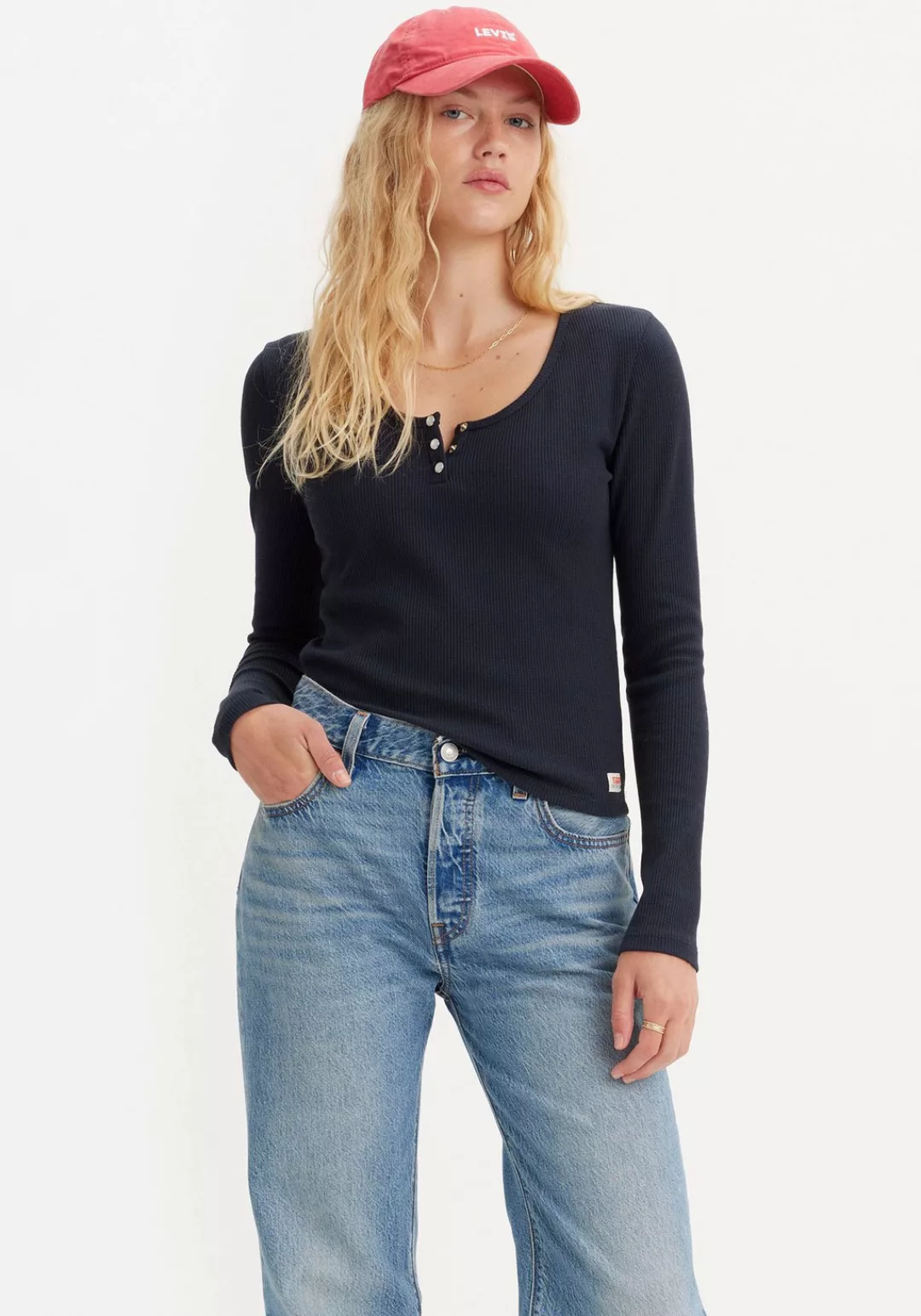 Levi's® Langarmshirt DRY GOODS WAFFLE HENLEY günstig online kaufen