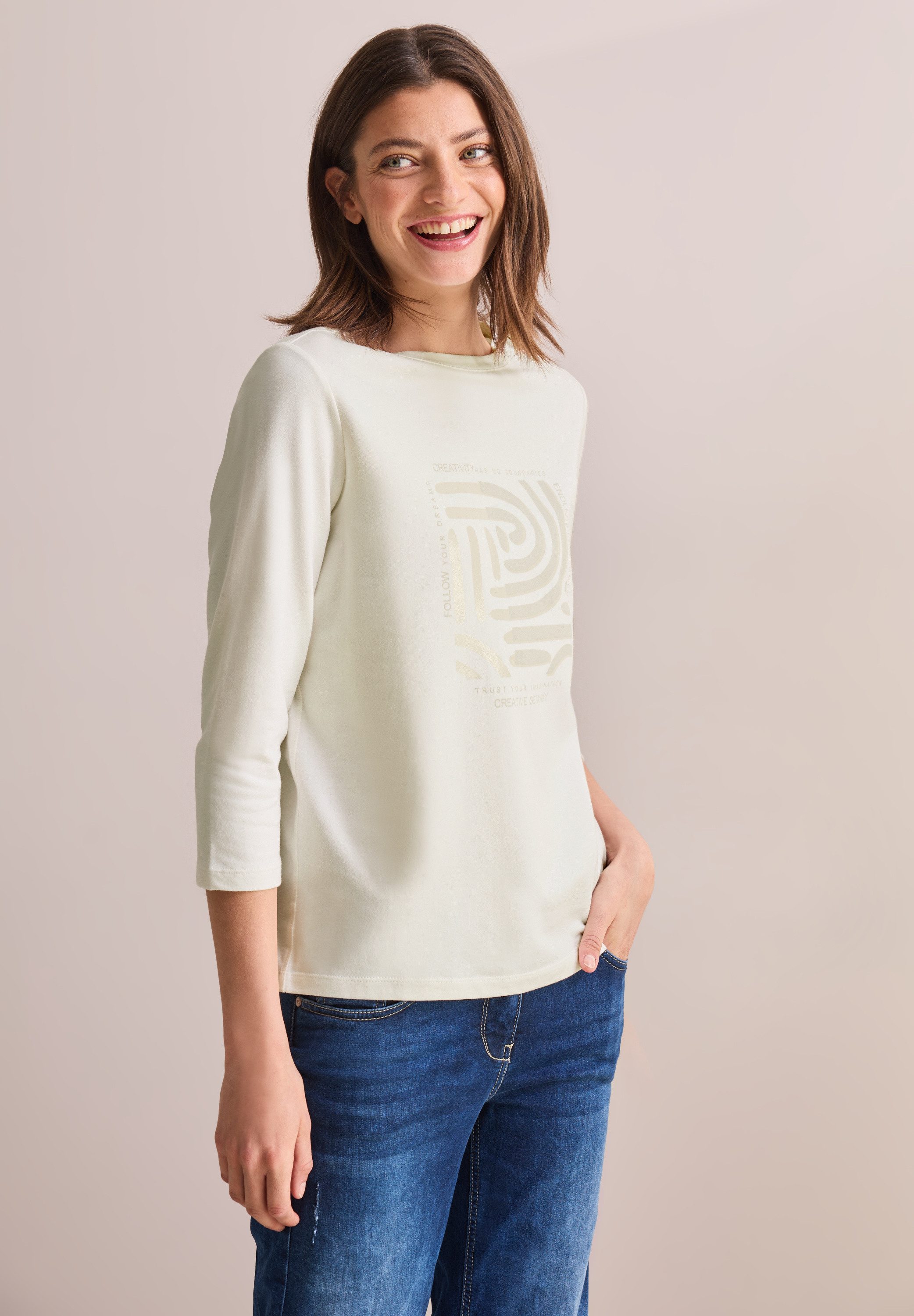 Cecil Print-Shirt, mit U-Boot-Ausschnitt günstig online kaufen