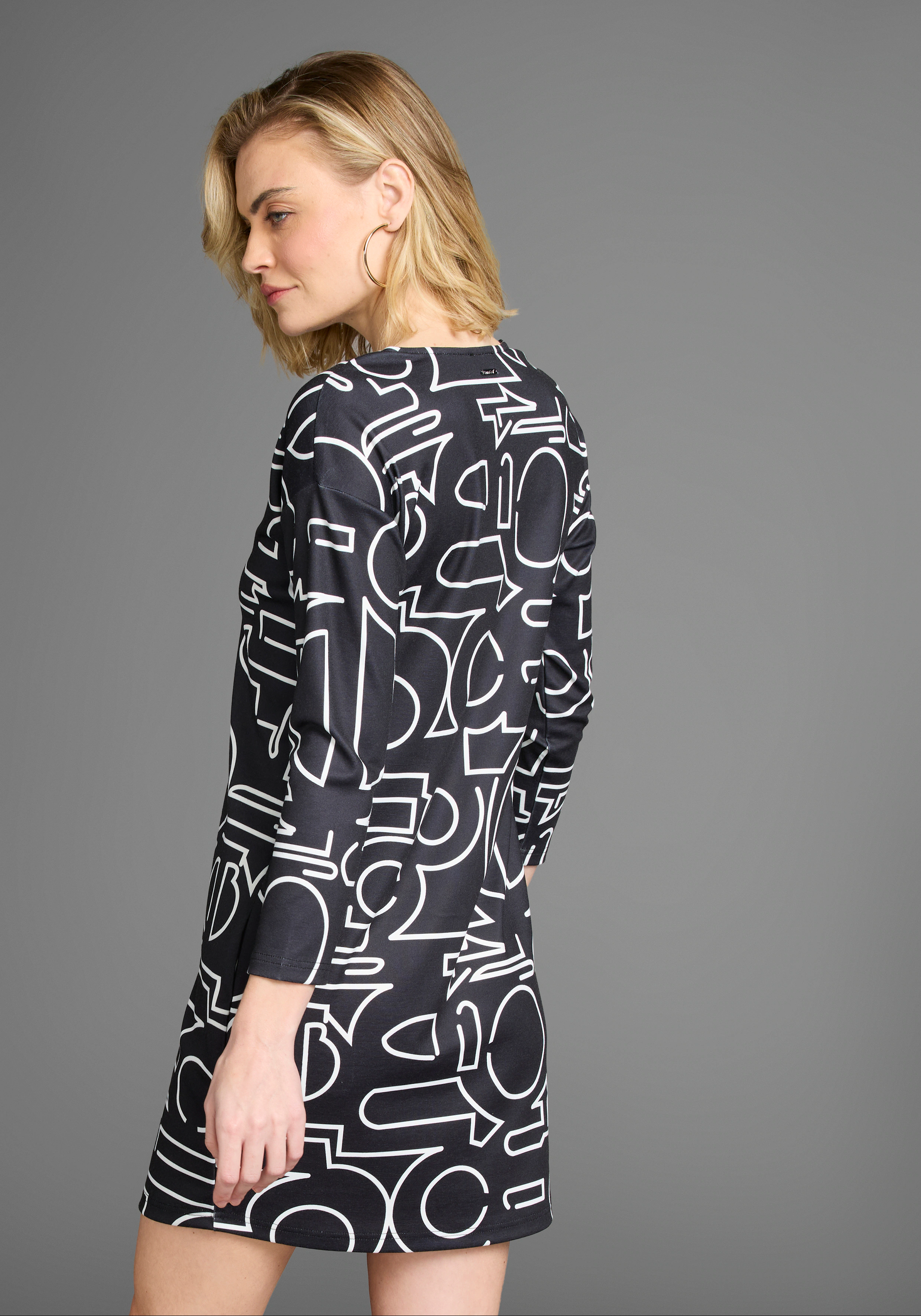 Laura Scott Shirtkleid mit modernem Allover-Print günstig online kaufen