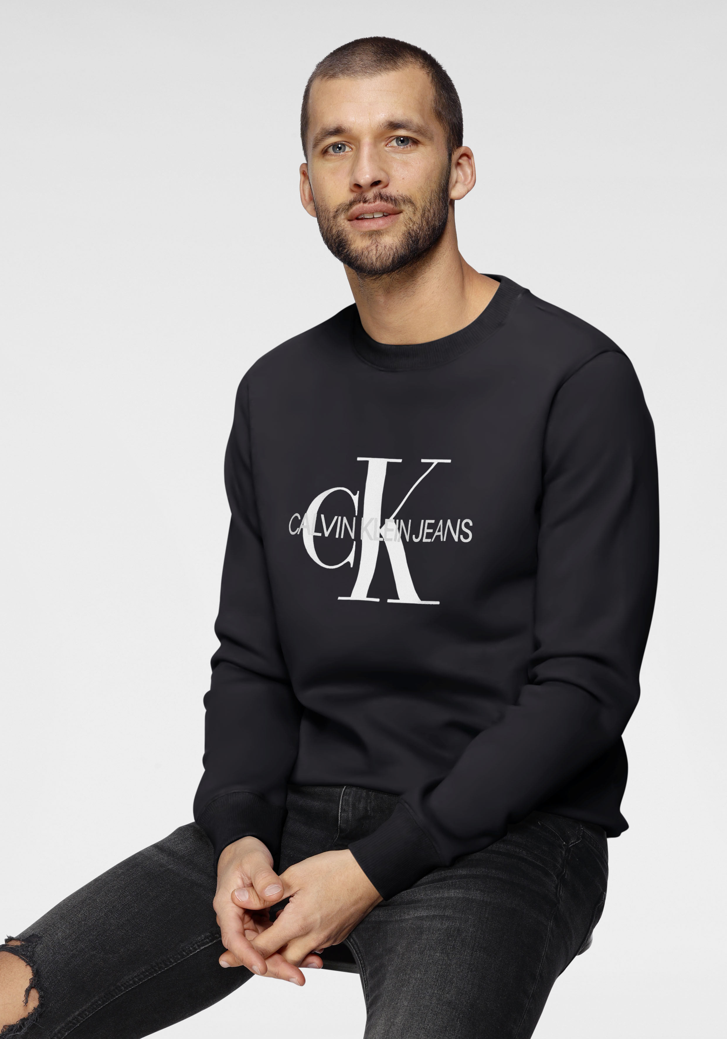 Calvin Klein Jeans Sweatshirt "ICONIC MONOGRAM CREWNECK" günstig online kaufen