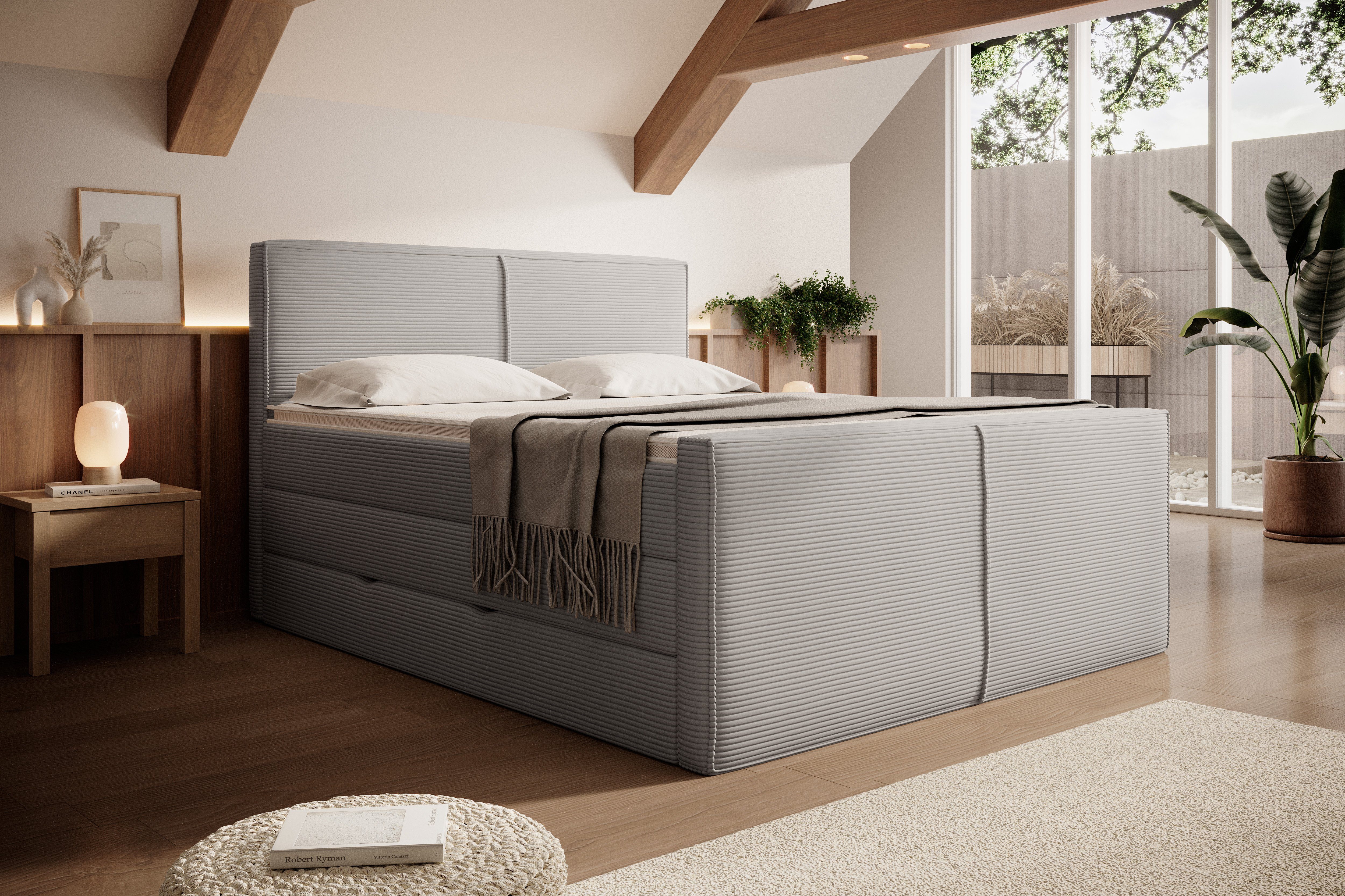 wonello Boxspringbett Buffalo 2, Cord, mit günstig online kaufen