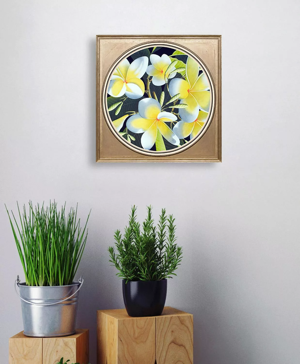 queence Acrylglasbild »Gelbe Blüten« günstig online kaufen