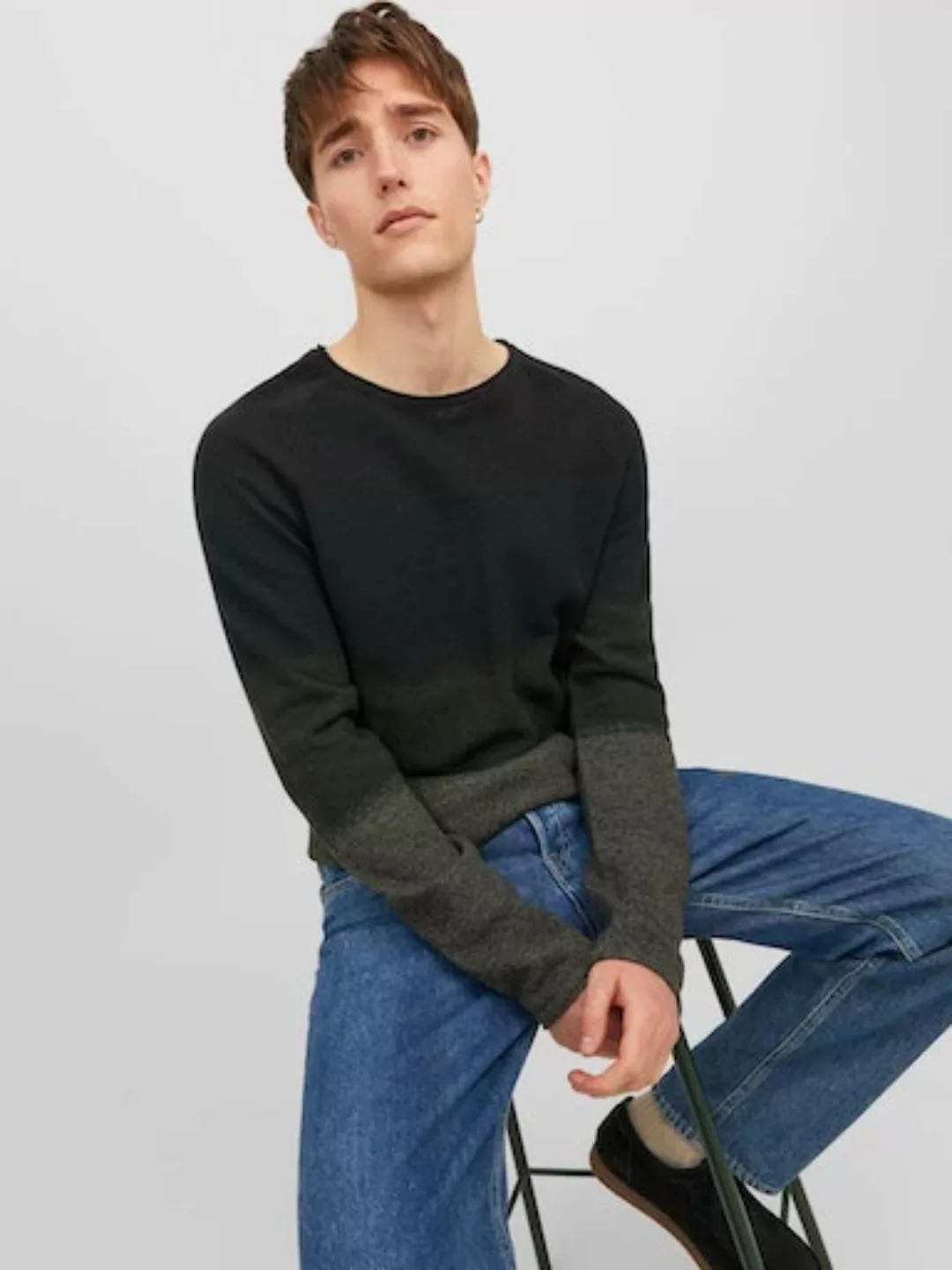 Jack & Jones Herren Sweater Pullover mit Rundhals Ausschnitt JJEHILL günstig online kaufen