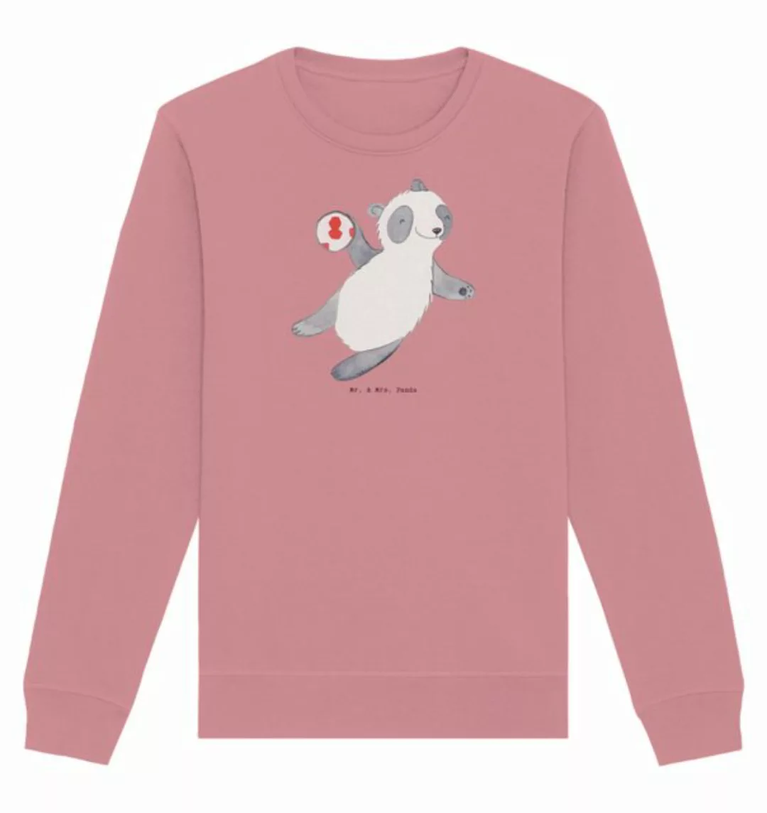 Mr. & Mrs. Panda Longpullover Größe L Panda Handball spielen - Canyon Pink günstig online kaufen