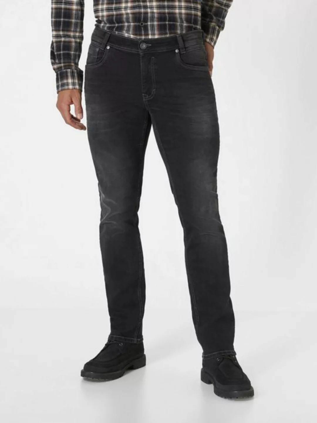 Paddock's Straight-Jeans BEN Schwarze Regular Fit Jeans mit Stretch günstig online kaufen