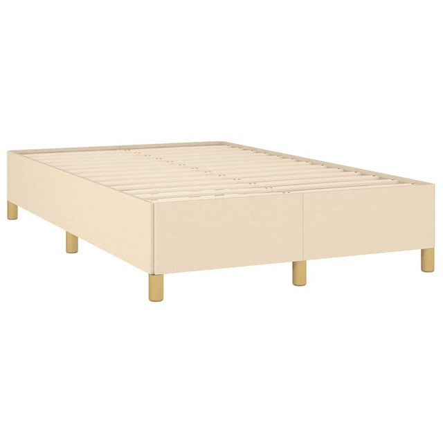 vidaXL Bett Bettgestell ohne Matratze Creme 120x190 cm Stoff günstig online kaufen