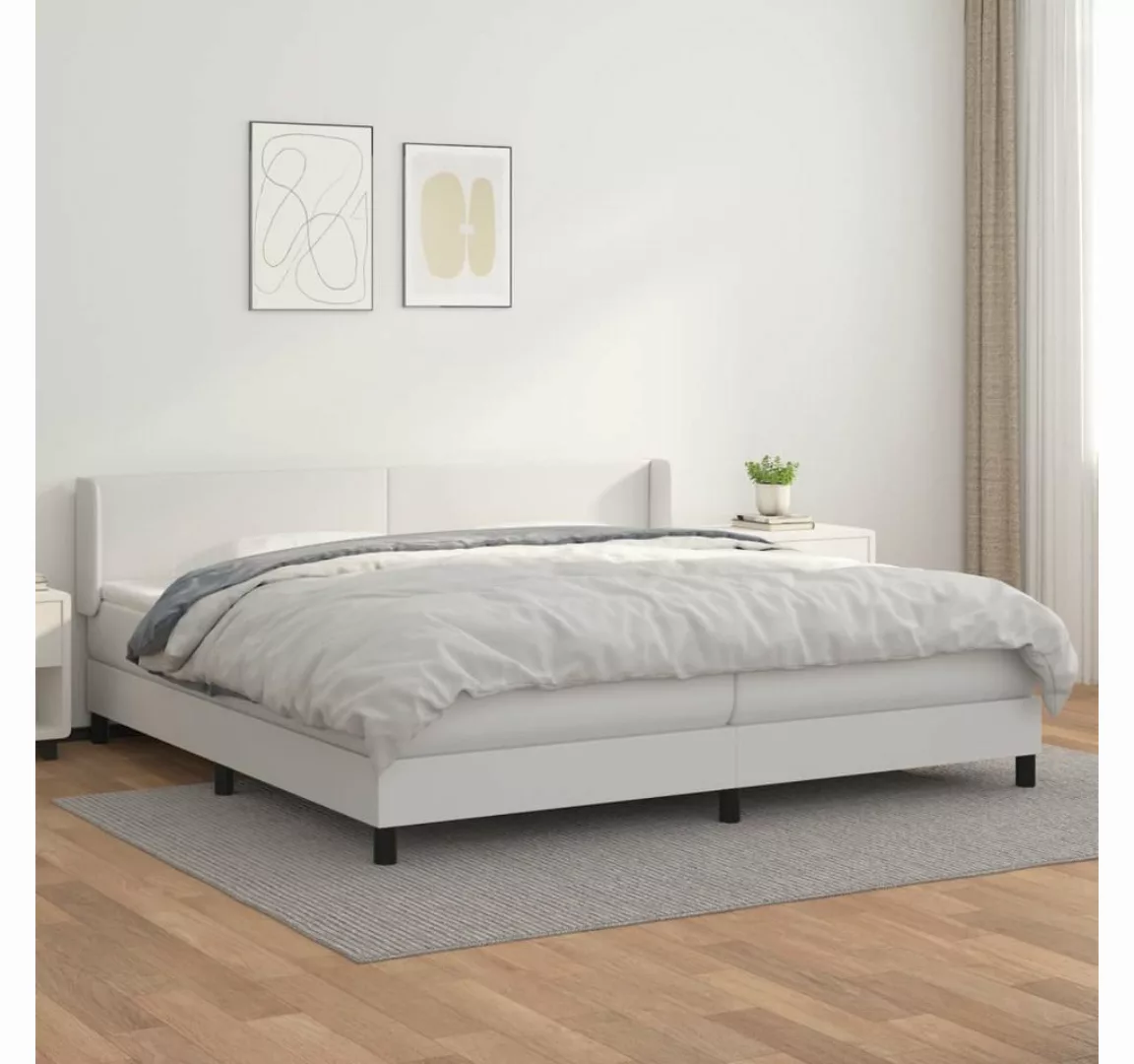 vidaXL Boxspringbett Bett Boxspringbett mit Matratze & Topper Kunstleder ve günstig online kaufen