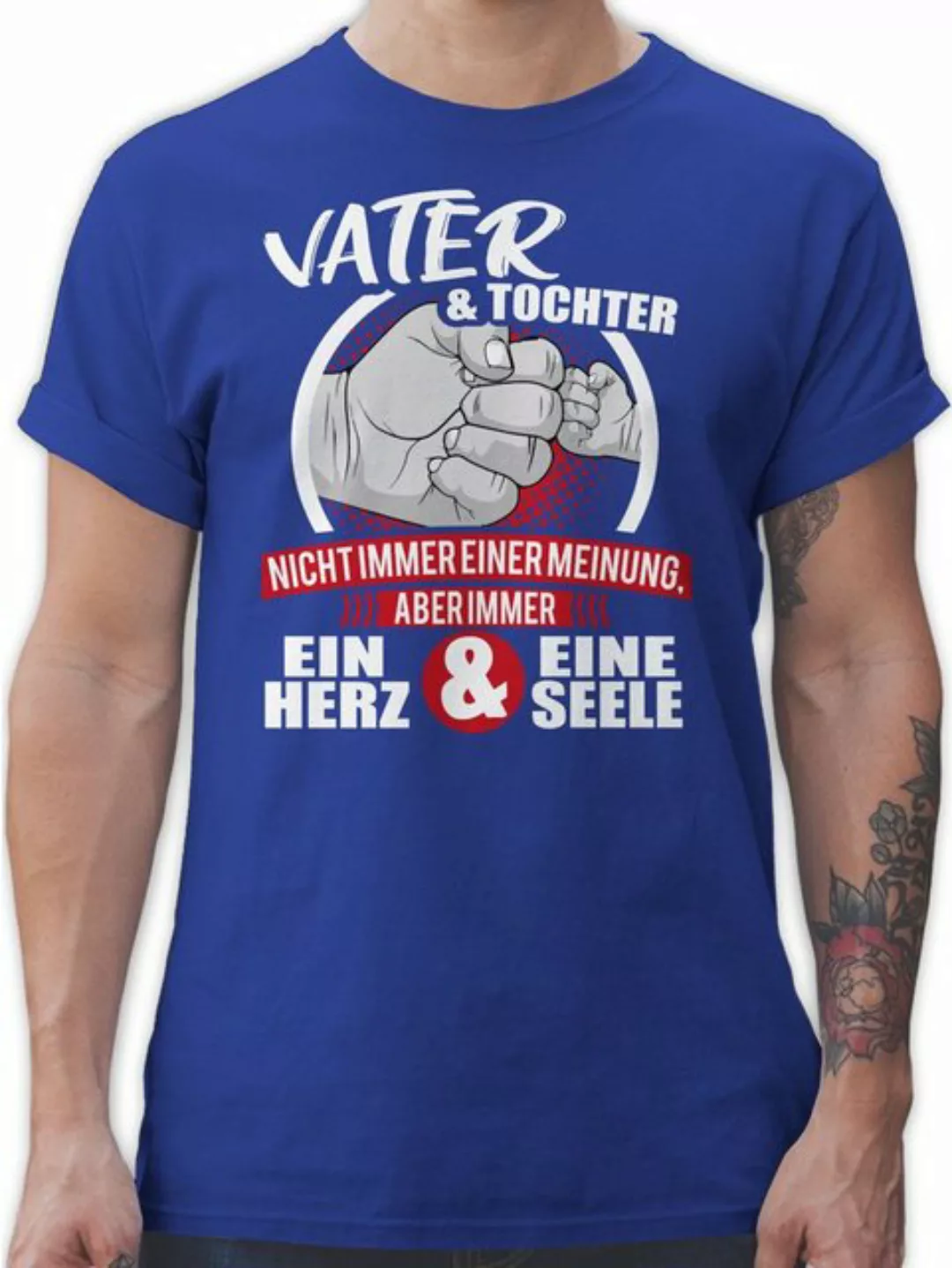 Shirtracer T-Shirt Vater & Tochter Immer ein Herz & eine Seele - weiß/rot S günstig online kaufen