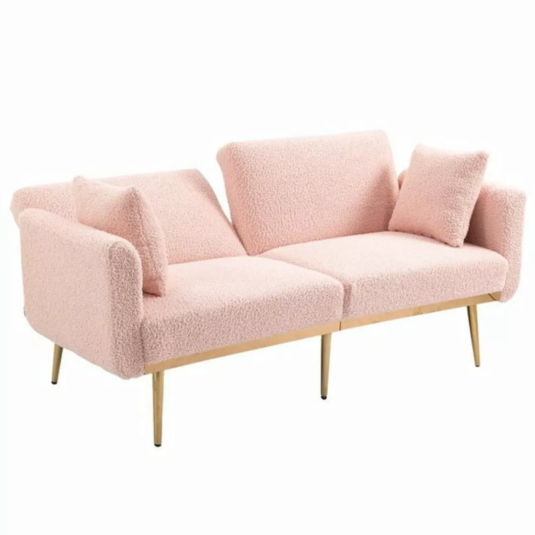DOTMALL Schlafsofa Samt-Lounge-Sofa,umwandelbares Klappbett mit Metallfüßen günstig online kaufen