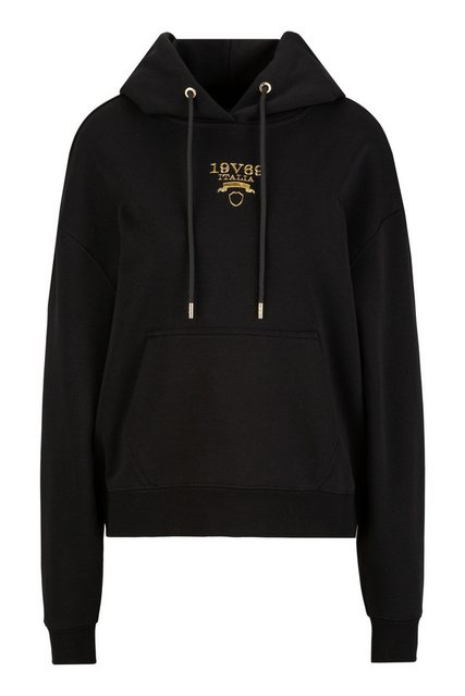 19V69 ITALIA Hoodie BURNER GOLD LOGO Damen Kapuzenpullover in Schwarz mit g günstig online kaufen