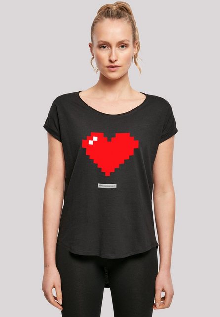 F4NT4STIC T-Shirt "Pixel Herz Good Vibes Happy People", Print günstig online kaufen