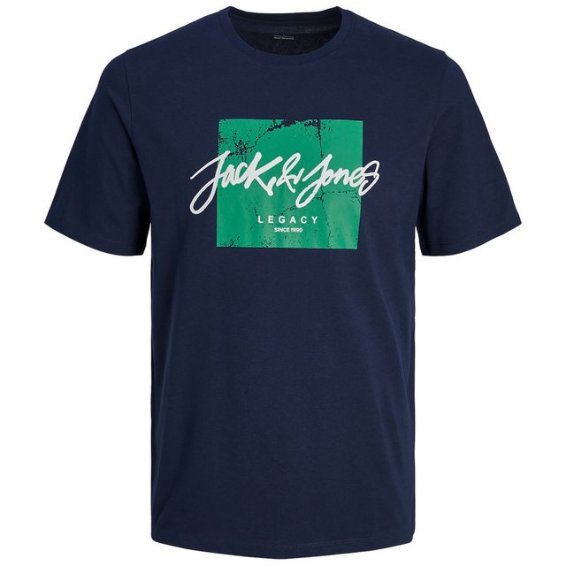 Jack & Jones Rundhalsshirt Große Größen Herren T-Shirt Frontprint JJTILEY J günstig online kaufen