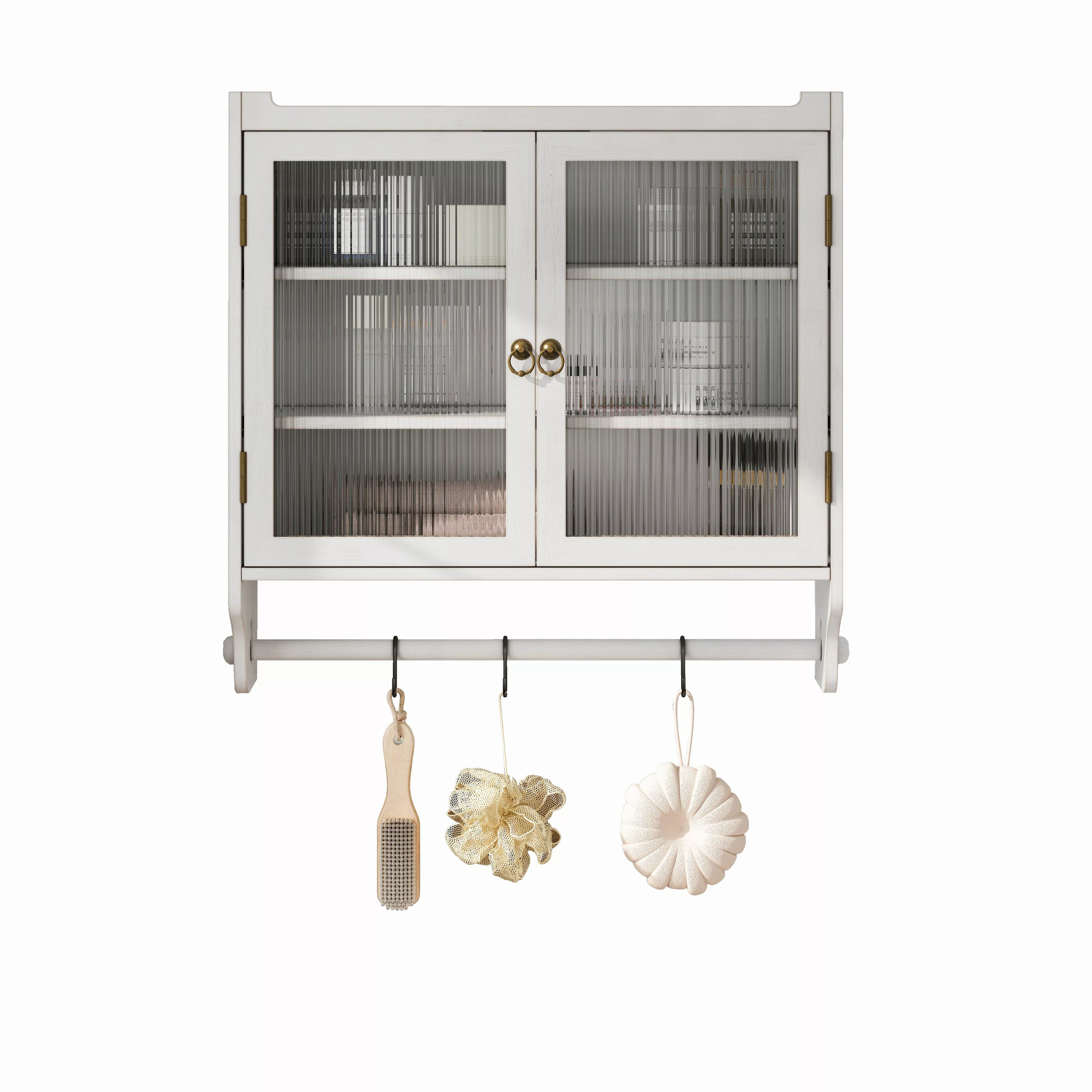 OKWISH Hängeschrank Wandhängeschrank,Glas-Wandregal (Vintage 63 cm günstig online kaufen