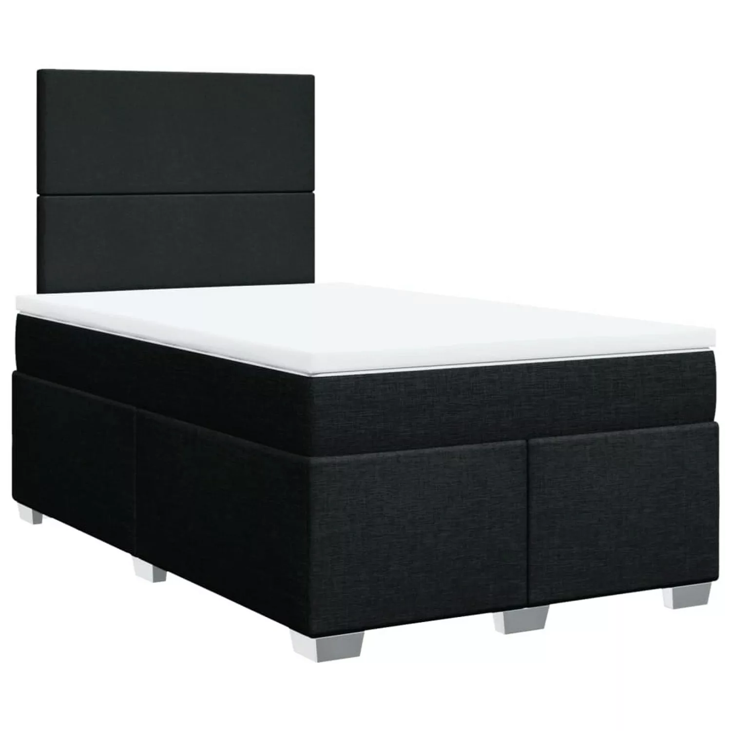 vidaXL Boxspringbett mit Matratze Schwarz 120x190 cm Stoff2099648 günstig online kaufen