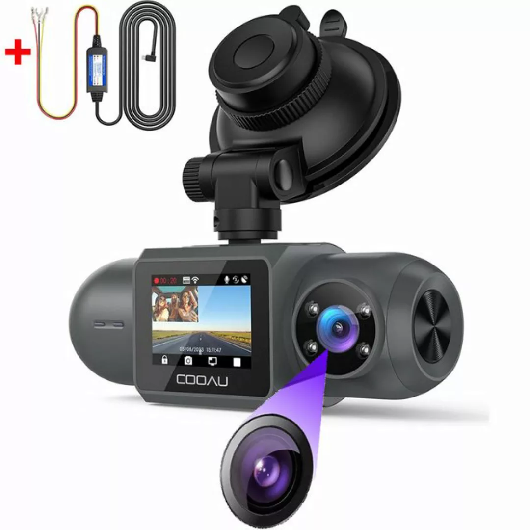 COOAU 2,5K + 1080P Vorne und innen Dual Auto Kamera mit Nachtsicht Dashcam günstig online kaufen