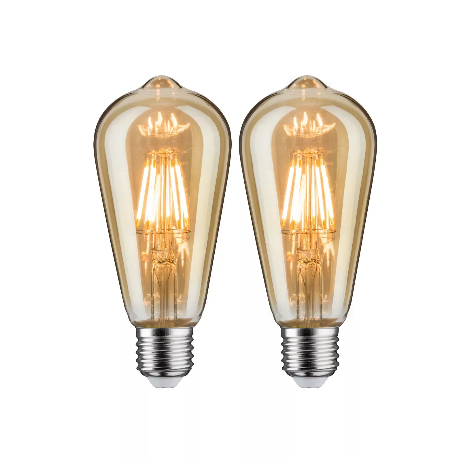 Paulmann LED-Leuchtmittel »Bundle ST64 gold 2x 6,5 W«, E27, 2 St., Extra-Wa günstig online kaufen
