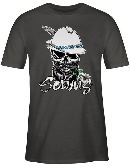 Shirtracer T-Shirt Servus Totenkopf Skull Bayrisch Mode für Oktoberfest Her günstig online kaufen