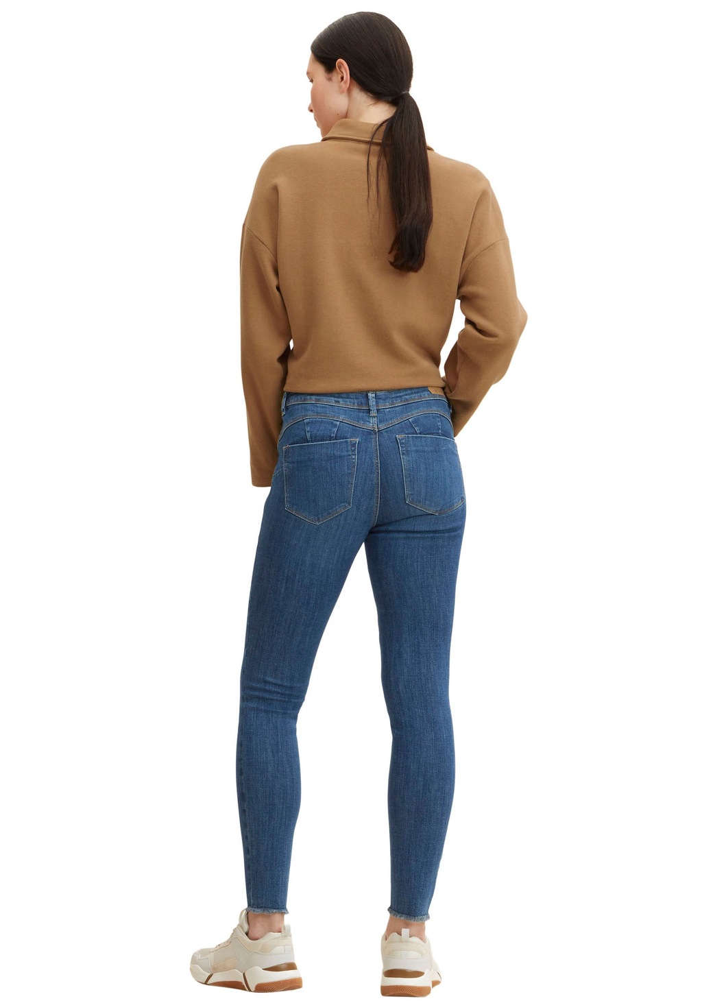 Tom Tailor Denim Damen Jeans JONA - Extra Skinny Fit - Blau - Used Mid Ston günstig online kaufen