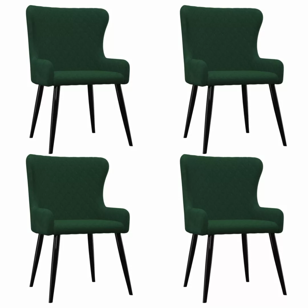 Esszimmerstühle 4 Stk. Grün Samt günstig online kaufen