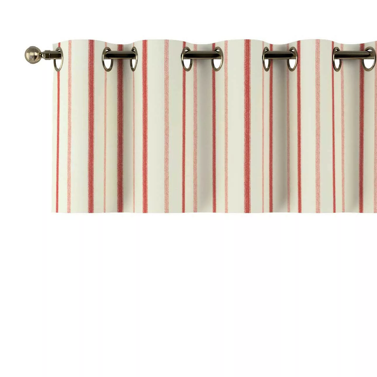 Kurzgardine mit Ösen, creme- rot gestreift, 260 x 40 cm, Avinon (129-15) günstig online kaufen