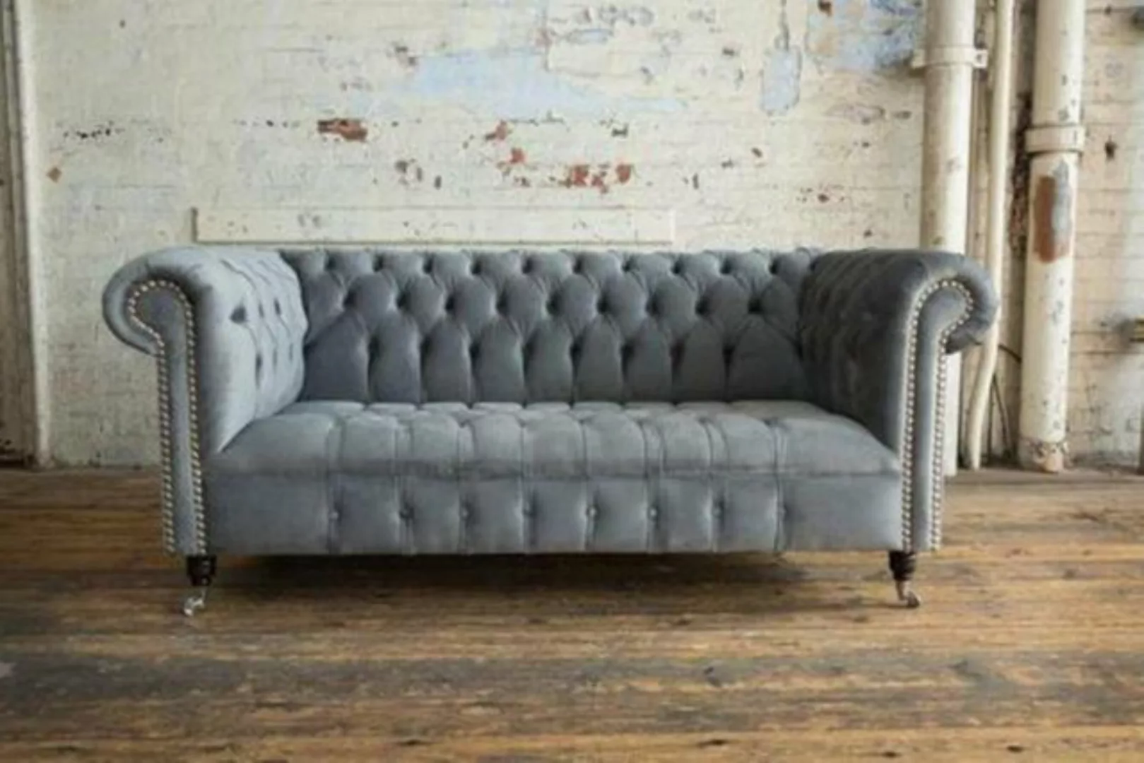 JVmoebel Chesterfield-Sofa, Chesterfield Big Textil Design Wohnzimmer Couch günstig online kaufen