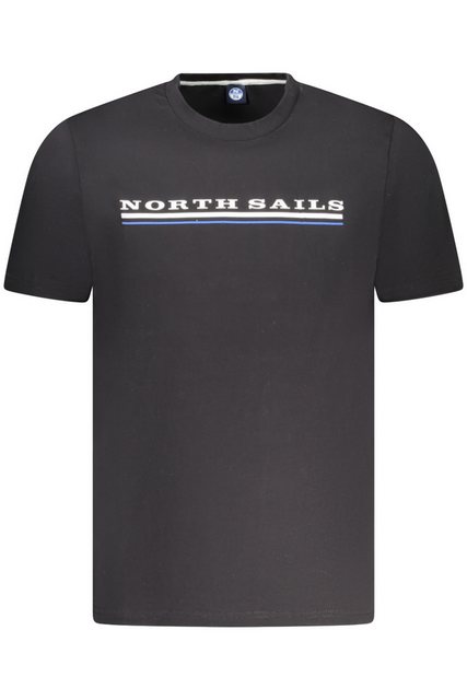 North Sails T-Shirt Schwarzes Herren T-Shirt mit Rundhals und günstig online kaufen