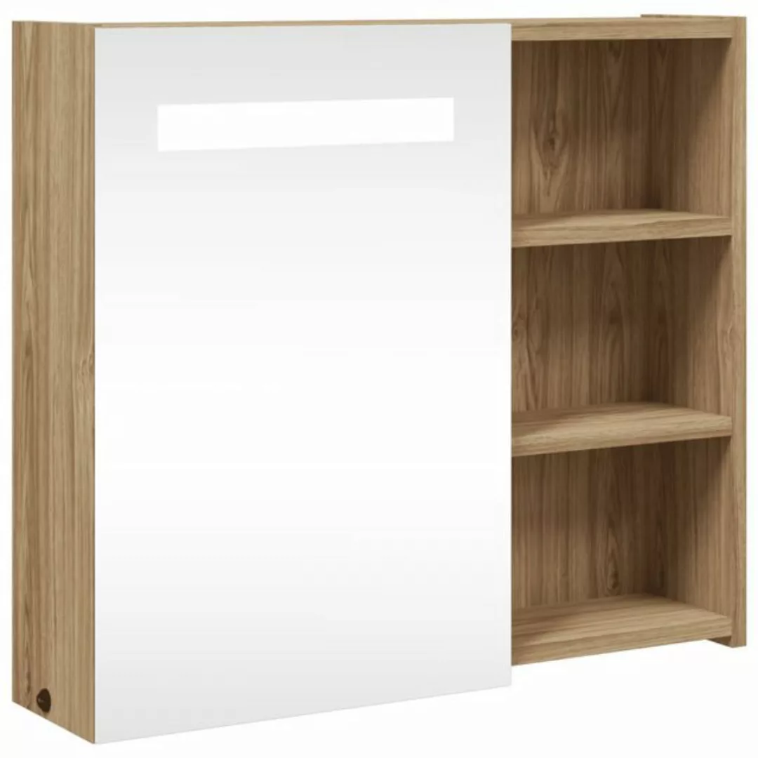 vidaXL Spiegelschrank Spiegelschrank mit LED-Beleuchtung Eichenoptik 60x13x günstig online kaufen