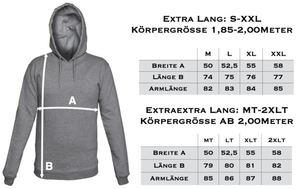 Hoodie Extra Lang günstig online kaufen