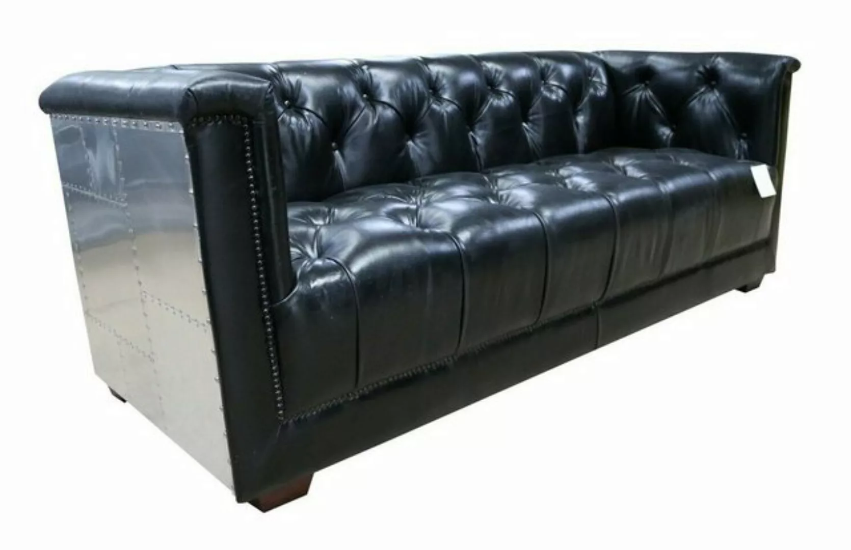 JVmoebel Sofa, Sofa Chesterfield 3-Sitzer Vintage Flieger Flugzeug Echtlede günstig online kaufen