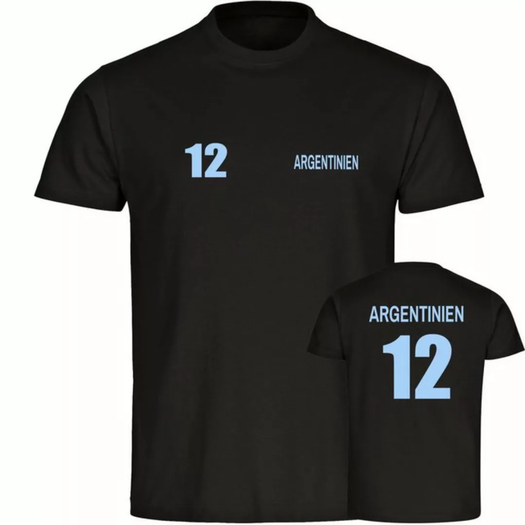 multifanshop T-Shirt Herren Argentinien - Trikot Nummer 12 - Männer günstig online kaufen