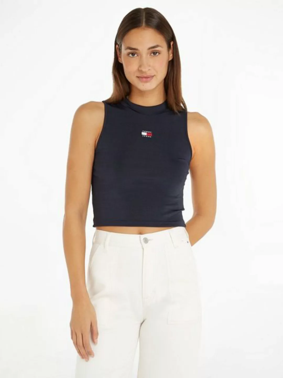 Tommy Jeans Seamless Shirt BADGE HIGH NECK TANK günstig online kaufen