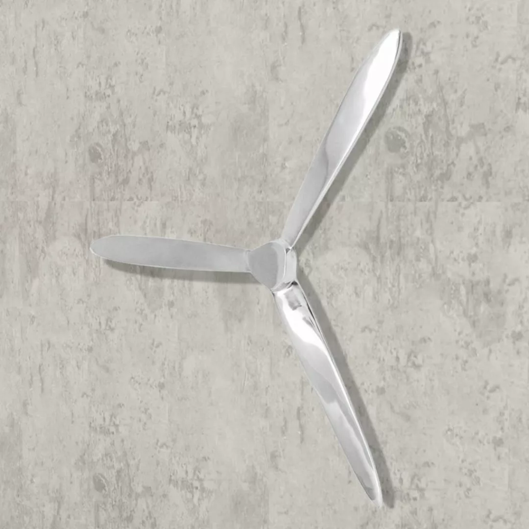 Wanddekoration Propeller Silbern 70cm Aluminium günstig online kaufen