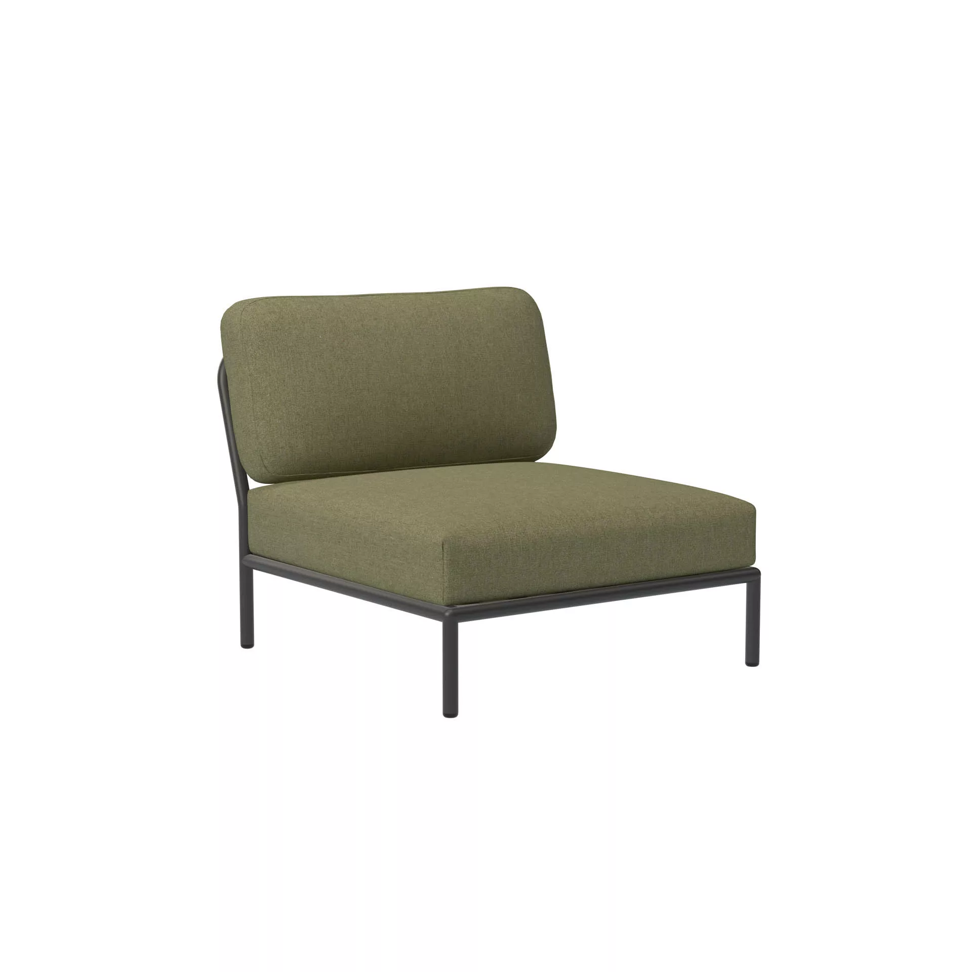 LEVEL Outdoor Sessel Lounge-Modul 1 Dunkelgrau Scharlachrot günstig online kaufen