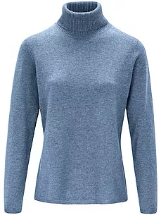 Rollkragen-Pullover aus Schurwolle und Kaschmir include blau günstig online kaufen