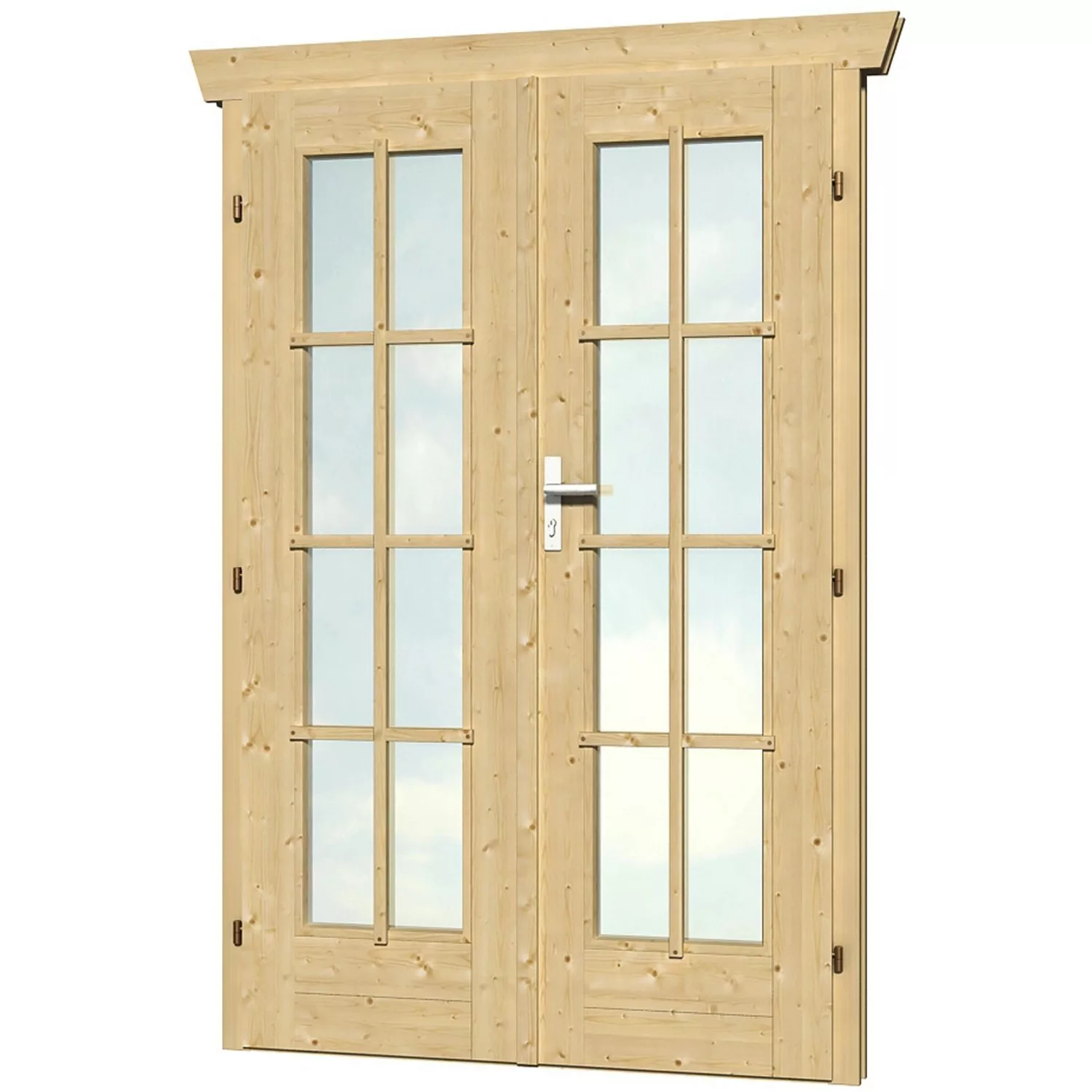 Skan Holz Doppeltür BxH 123,4 x 19,3 cm vollverglast für 28 mm Häuser günstig online kaufen