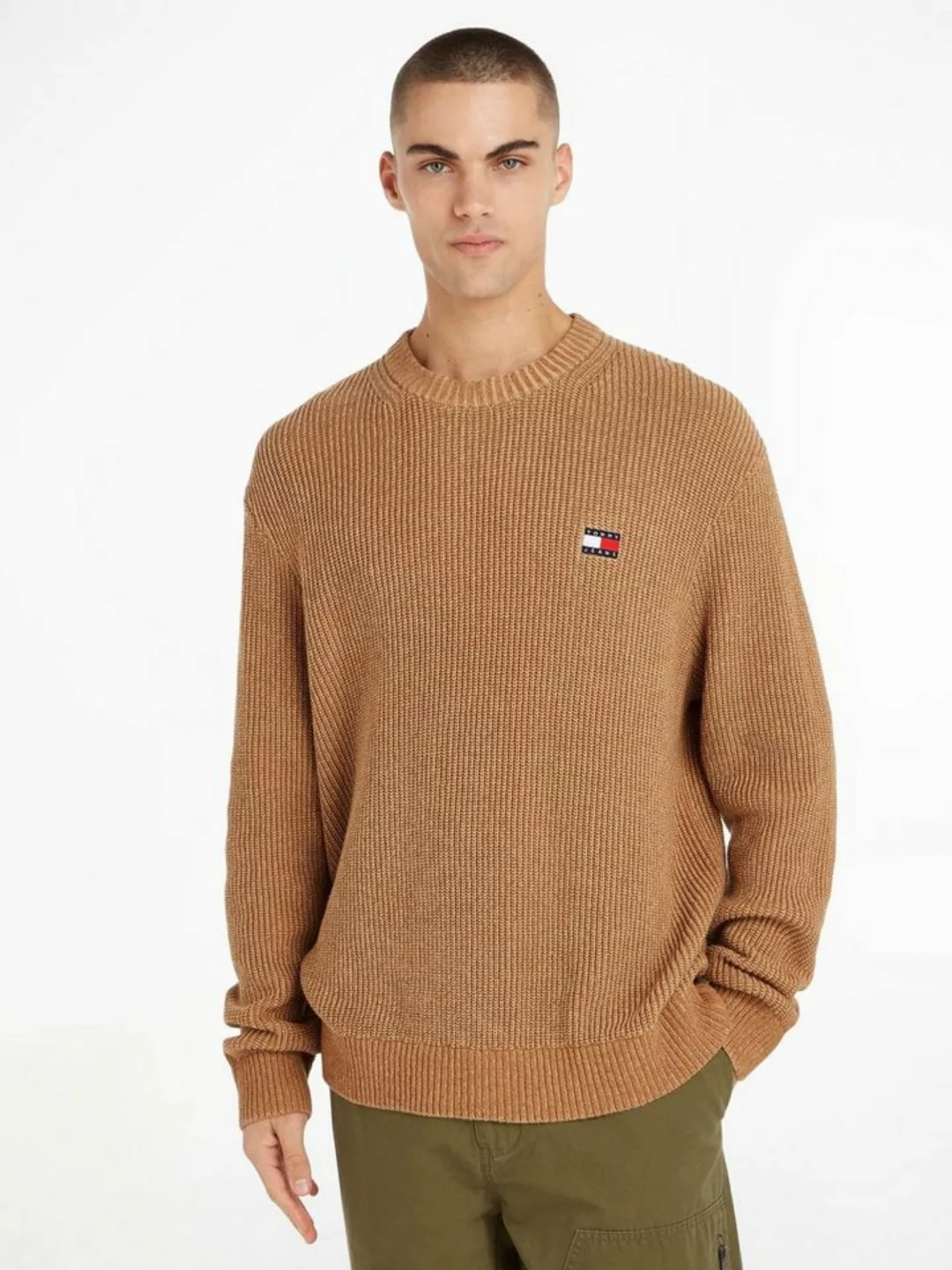 Tommy Jeans Strickpullover TJM REG TONAL XS BADGE SWEATER günstig online kaufen