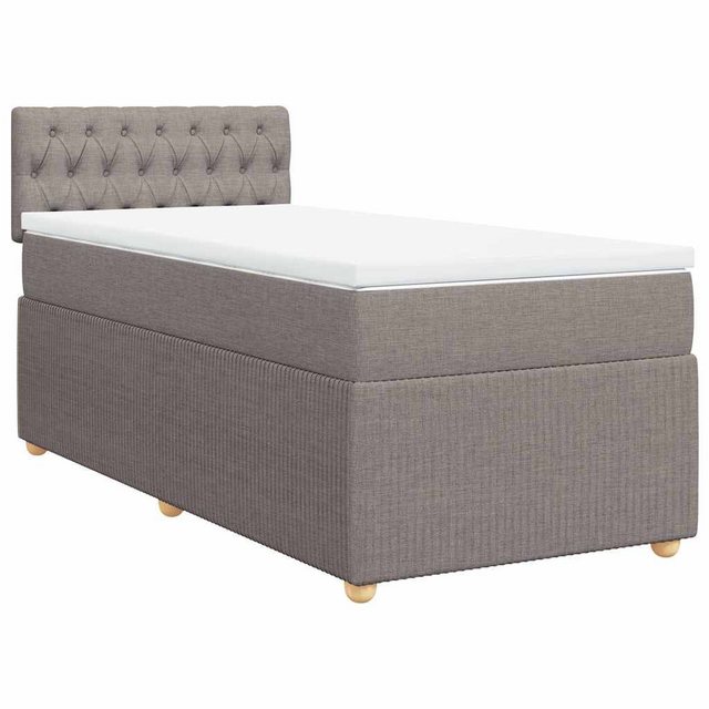 vidaXL Bett Boxspringbett mit Matratze Taupe 90x190 cm Stoff günstig online kaufen