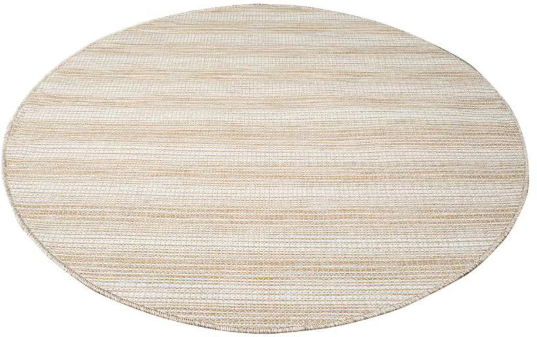 Carpet City Teppich »PALM3471«, rund, 5 mm Höhe, Wetterfest & UV-beständig, günstig online kaufen