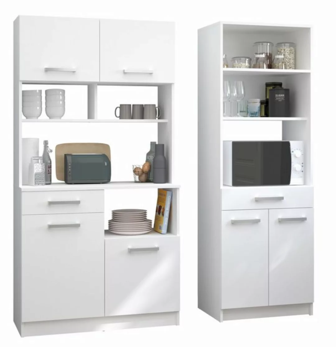 Parisot Schrank-Set Buffet Set - Uno 3, (2-teilig), (2-teilig) in Weiss, Bu günstig online kaufen