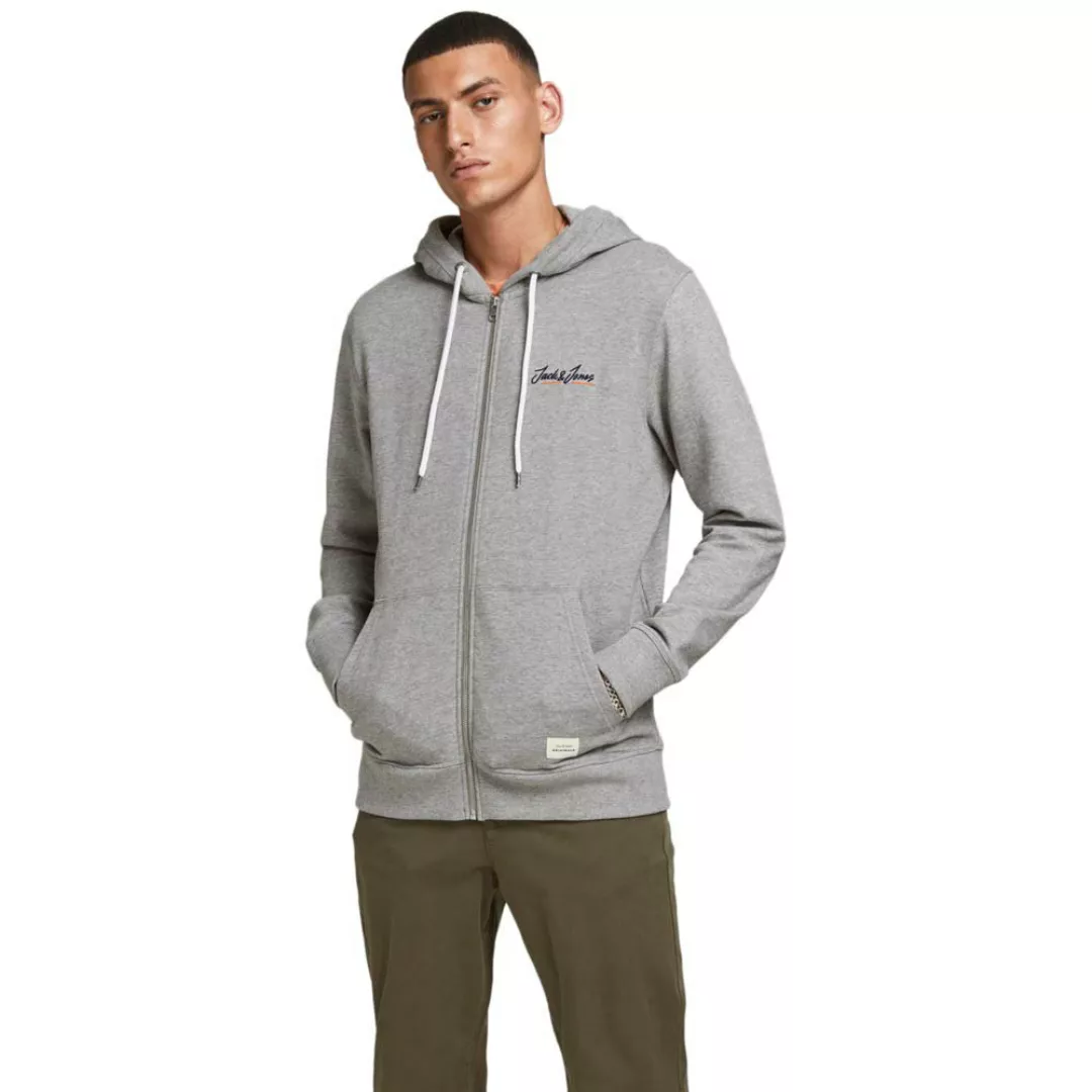 Jack & Jones Tons Sweatshirt Mit Reißverschluss XS Light Grey Melange / Det günstig online kaufen