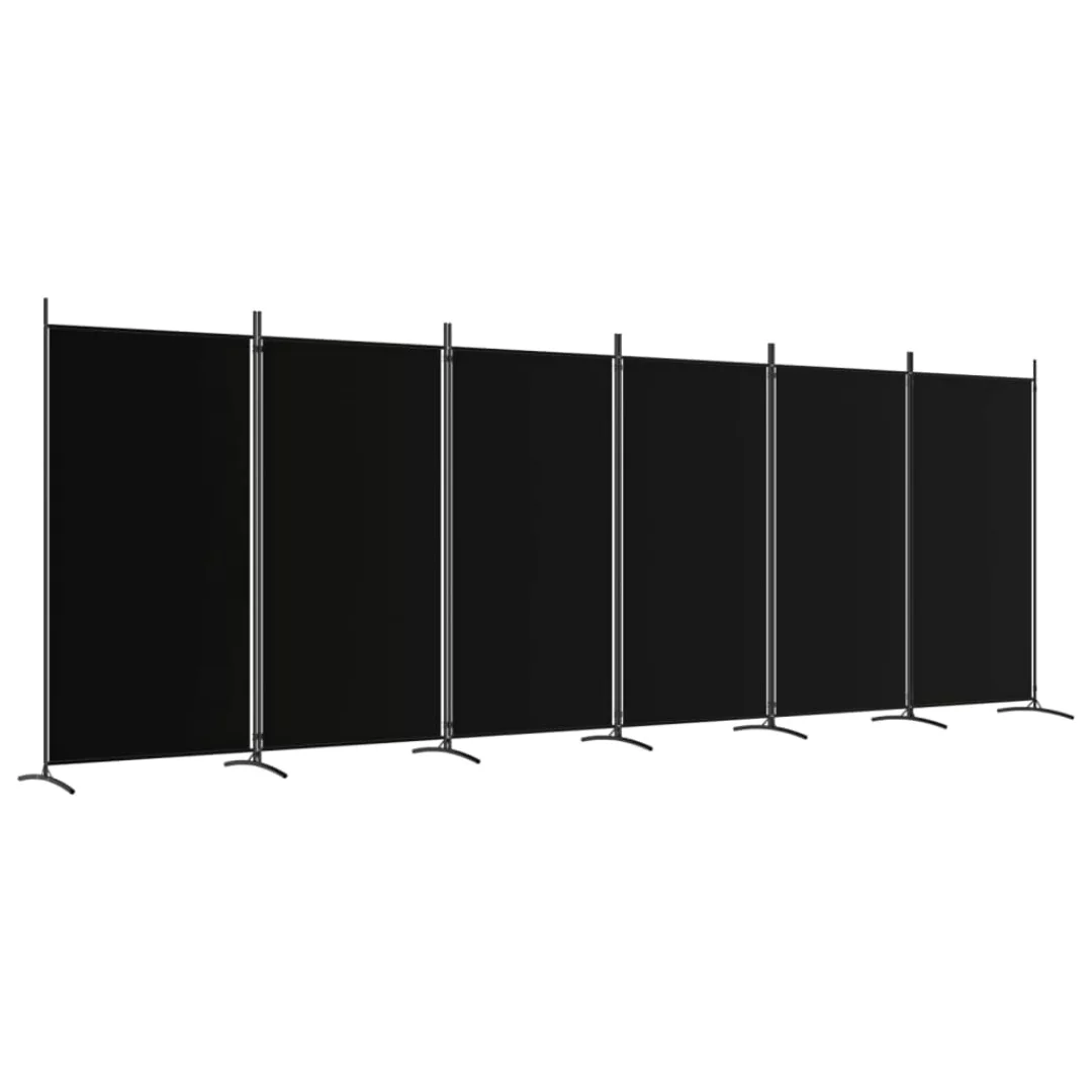 Vidaxl 6-tlg. Paravent Schwarz 520x180 Cm Stoff günstig online kaufen