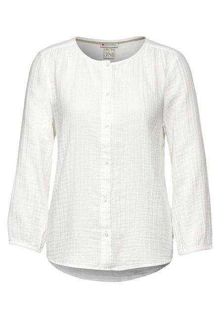 STREET ONE Klassische Bluse Street One Musselin Bluse in Off White (1-tlg) günstig online kaufen