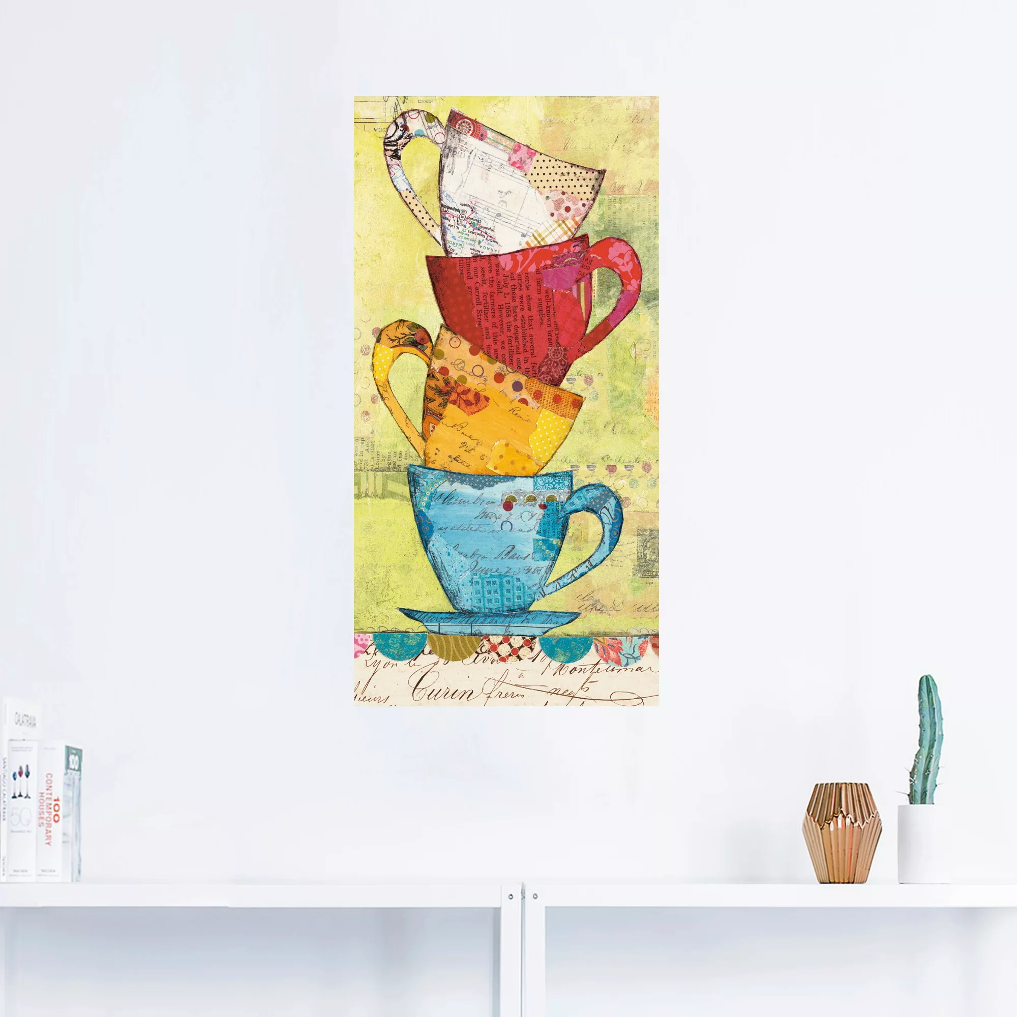 Artland Wandbild »Komm zum Kaffee«, Geschirr & Besteck, (1 St.), als Leinwa günstig online kaufen