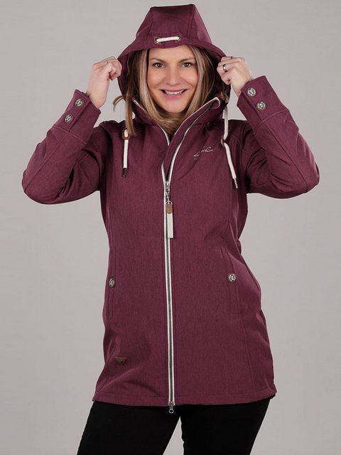 Dry Fashion Softshelljacke Damen Softshell Mantel Sellin Meliert mit Fleece günstig online kaufen